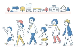 散歩のイラスト