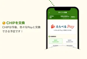 フリくじ公式サイトのCHIPの交換先についての解説