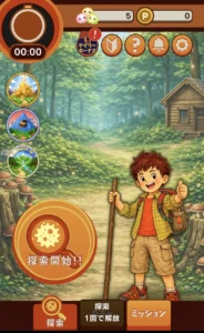 さがそう！キノコのコの探索開始画面